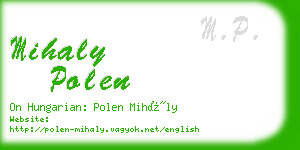mihaly polen business card